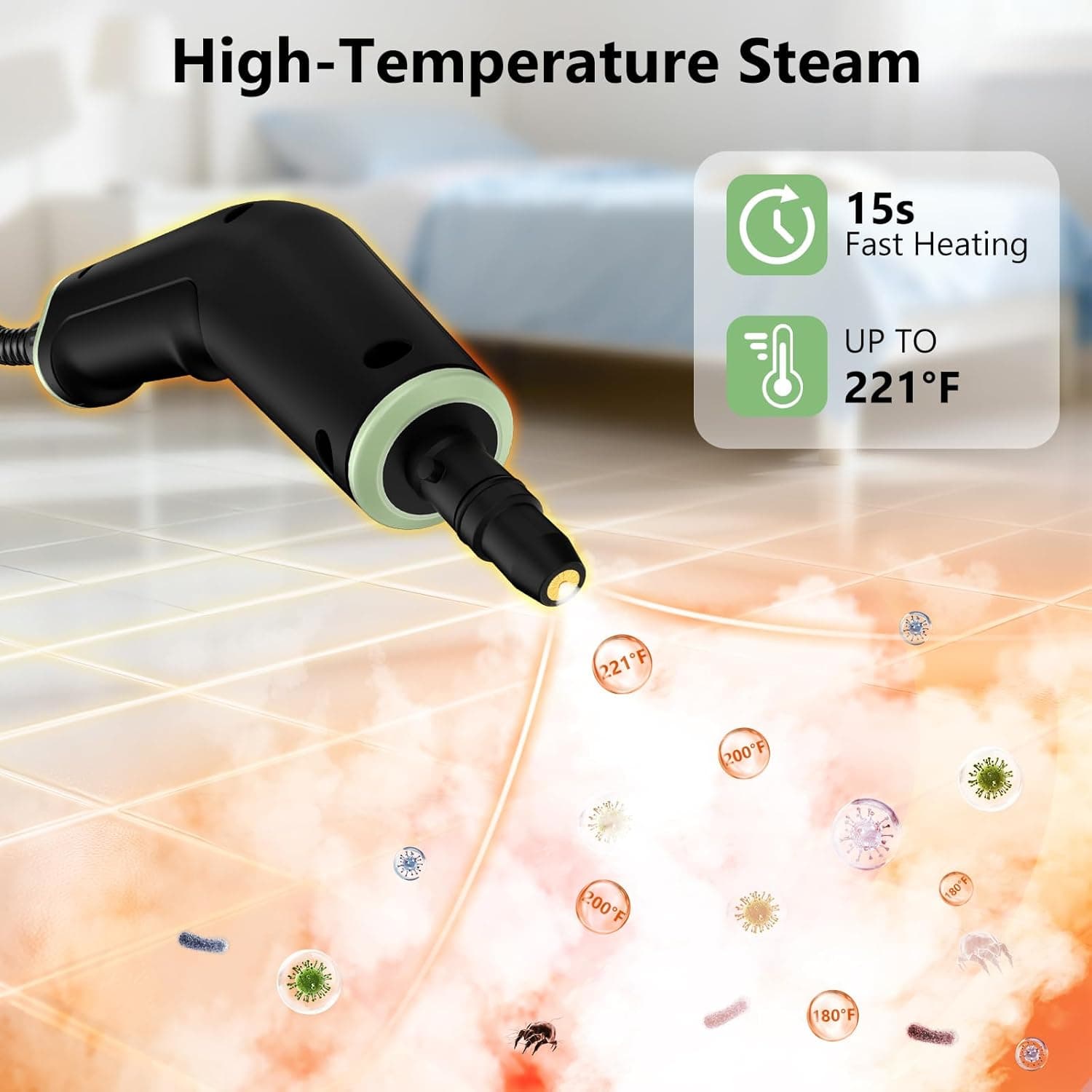 Handheld steam cleaner attachments for small cleaning jobs